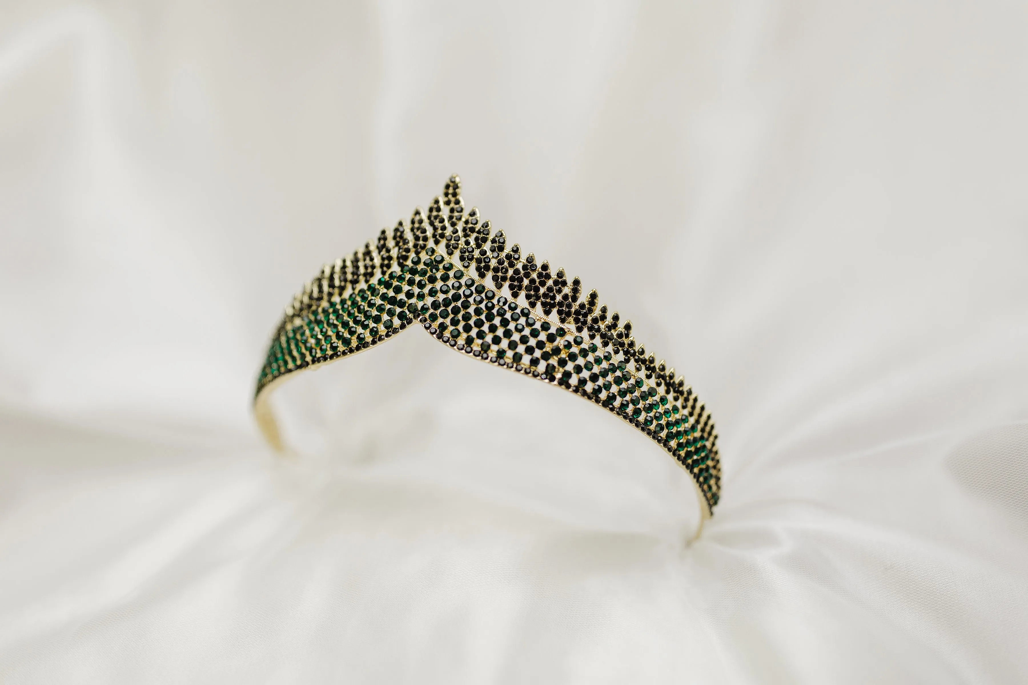 Paola's Tiara in Green & Black