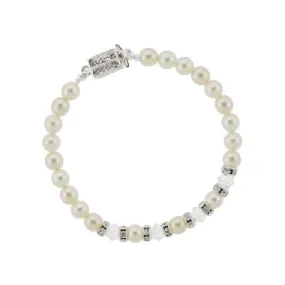 Pearl & Crystal Bracelet with Rondelles