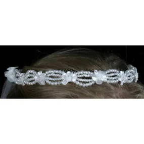 Pearl Flower Crown Veil