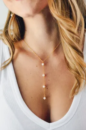 PEARL GOLD Y NECKLACE