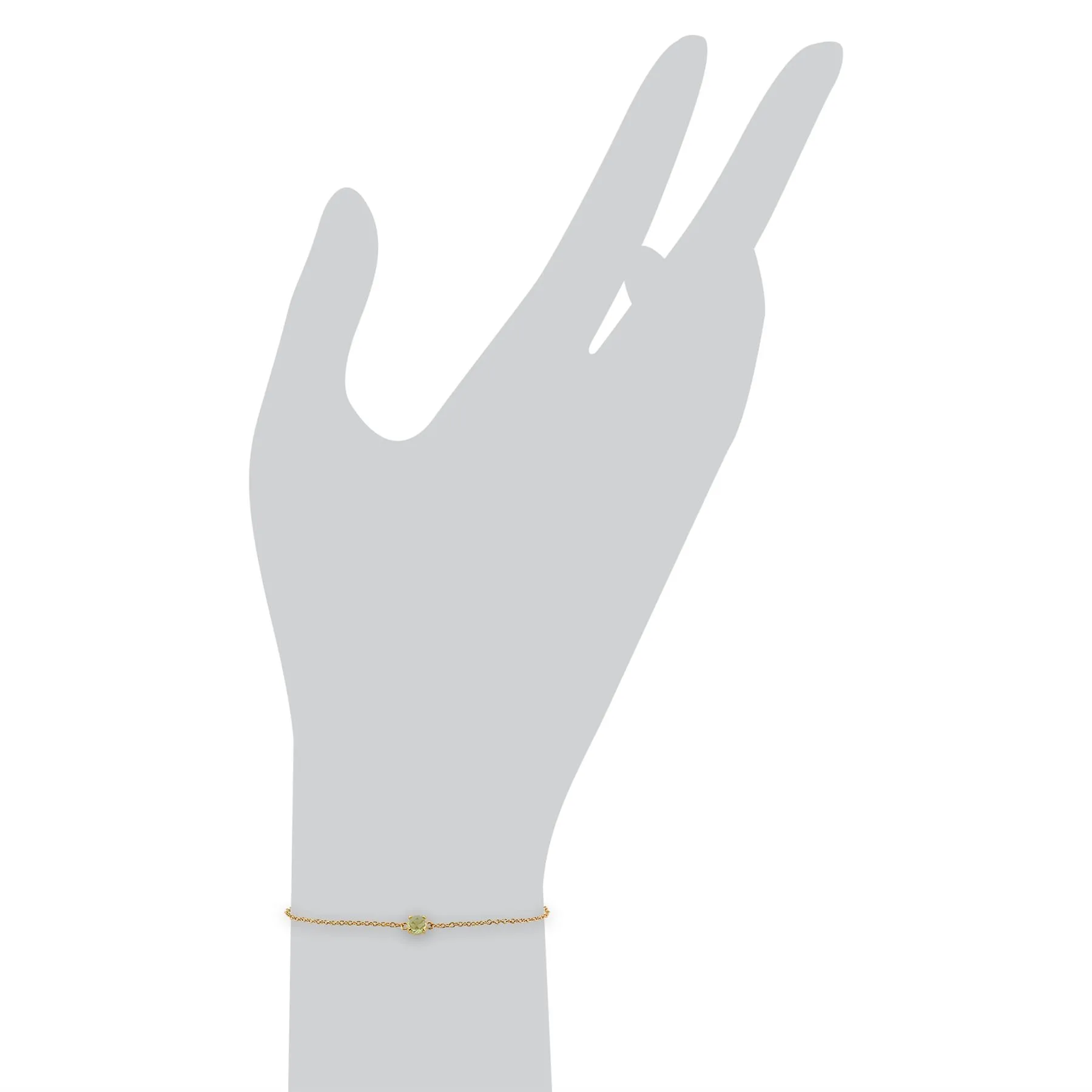 Peridot Armband in 9ct Gelb Gold