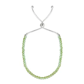 Peridot Gemstone Slide Bracelet