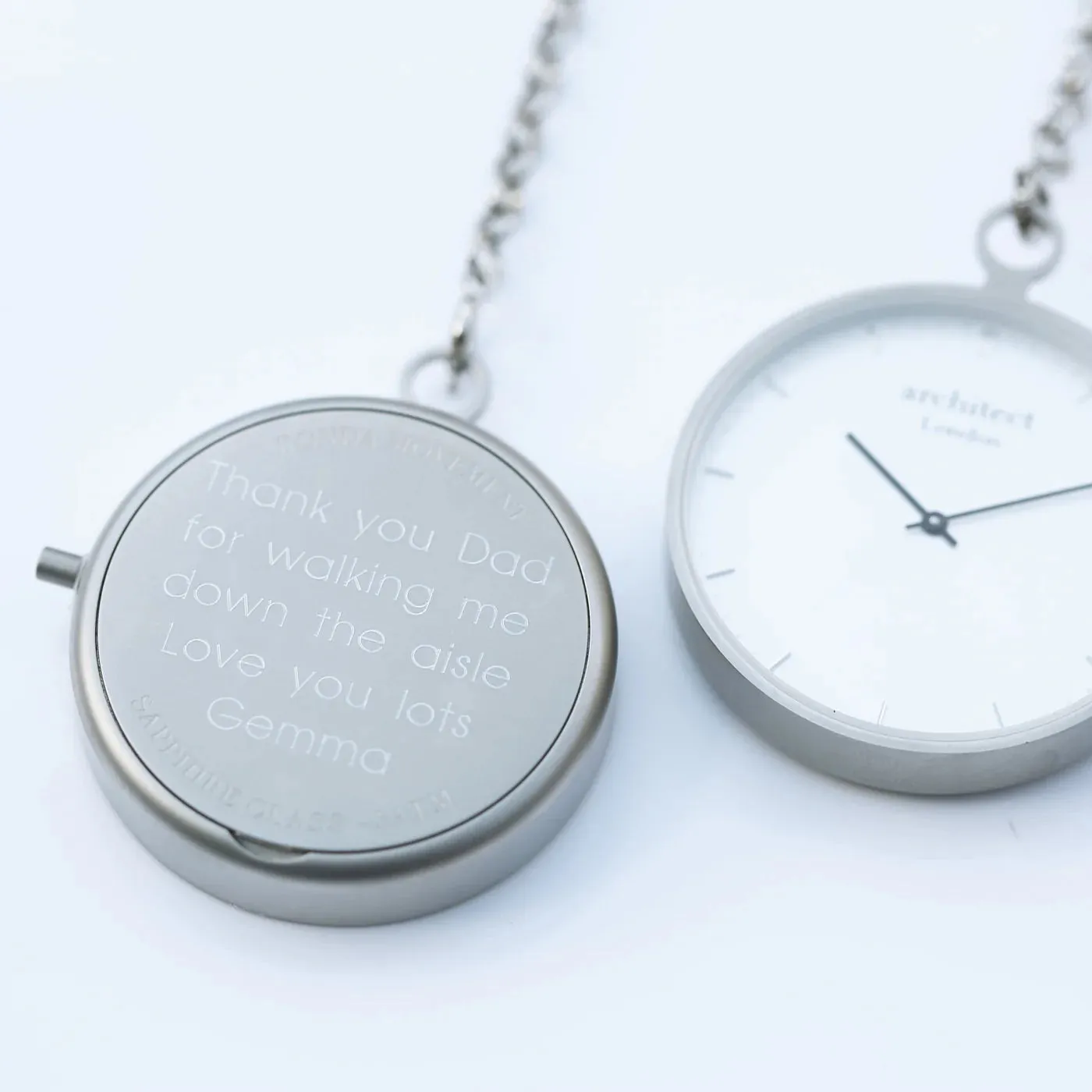 Personalised Architect Modern Pocket Watch