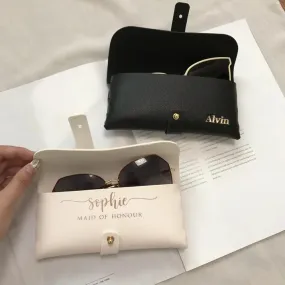 Personalized Handmade Soft Leather Sunglass Glasses Case