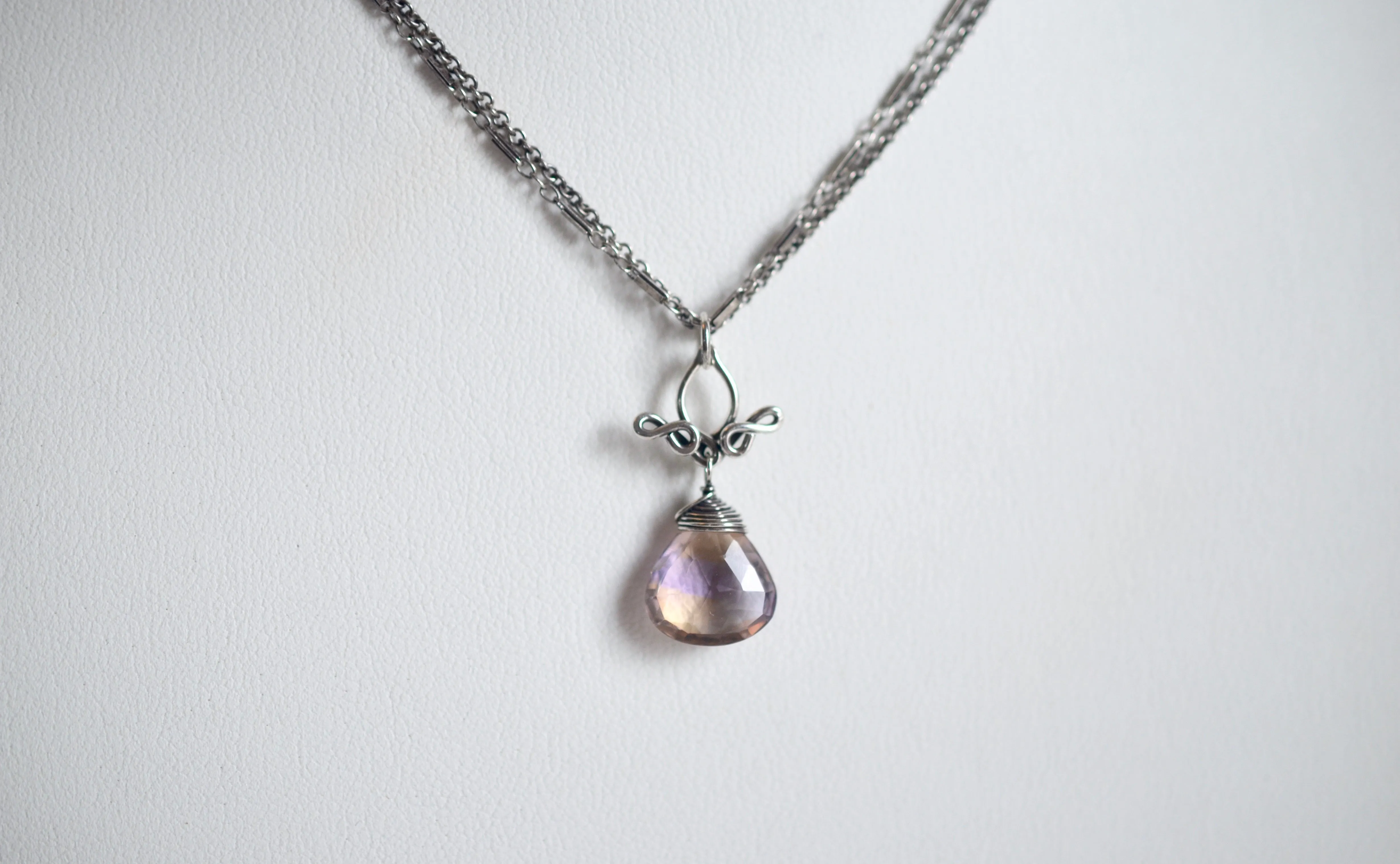Petite Pamela - Ametrine, Sterling Silver Necklace