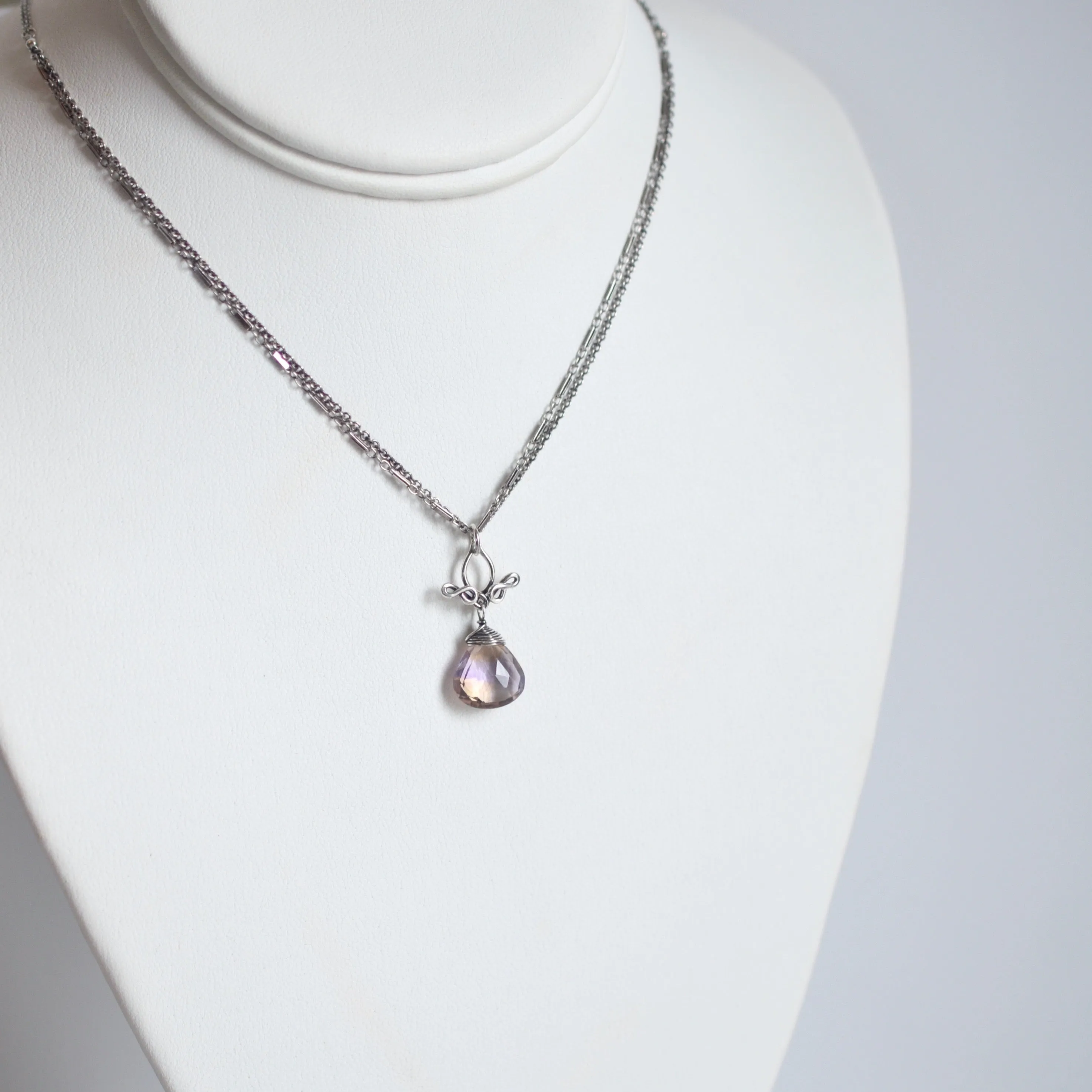 Petite Pamela - Ametrine, Sterling Silver Necklace