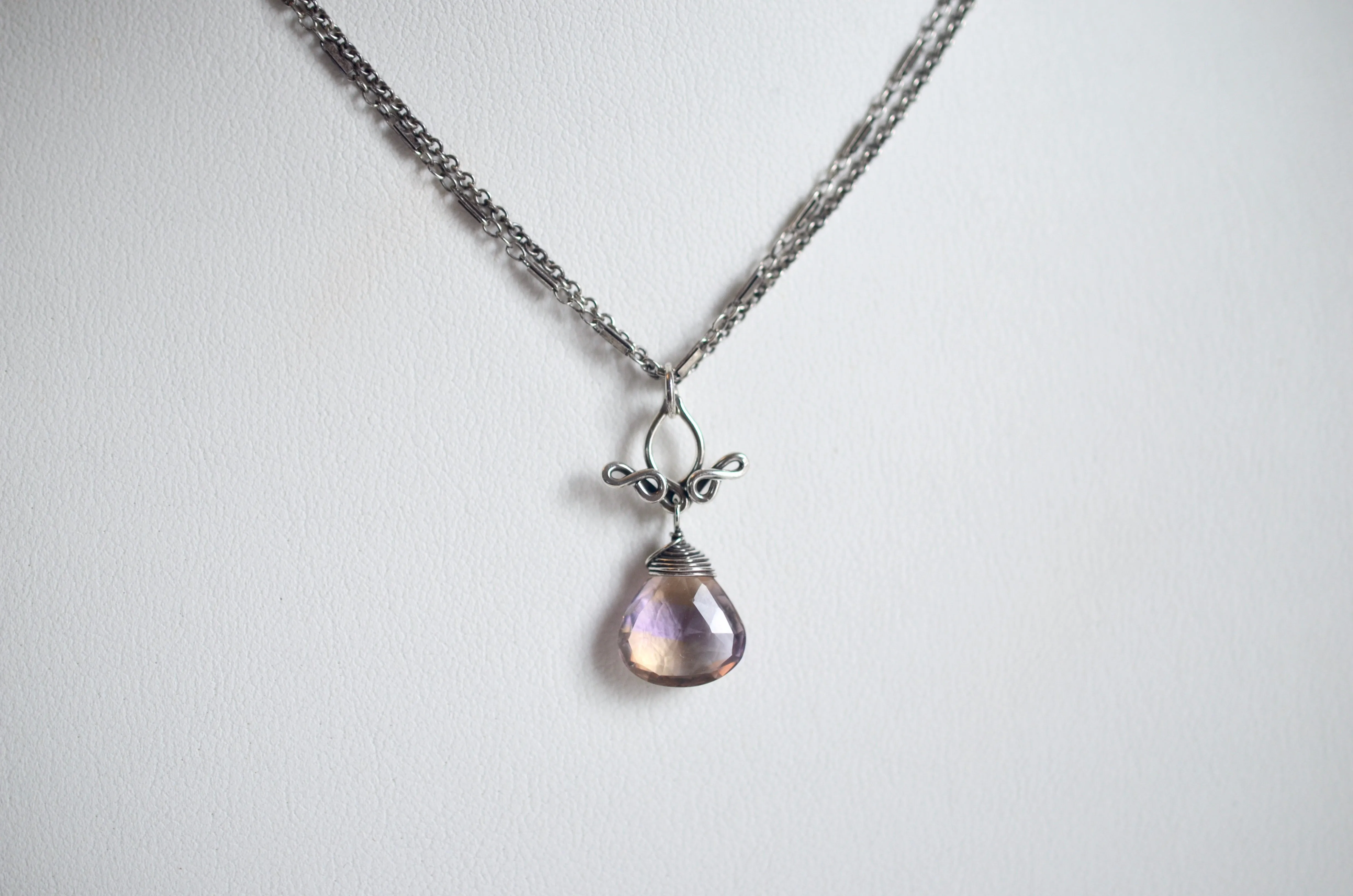 Petite Pamela - Ametrine, Sterling Silver Necklace