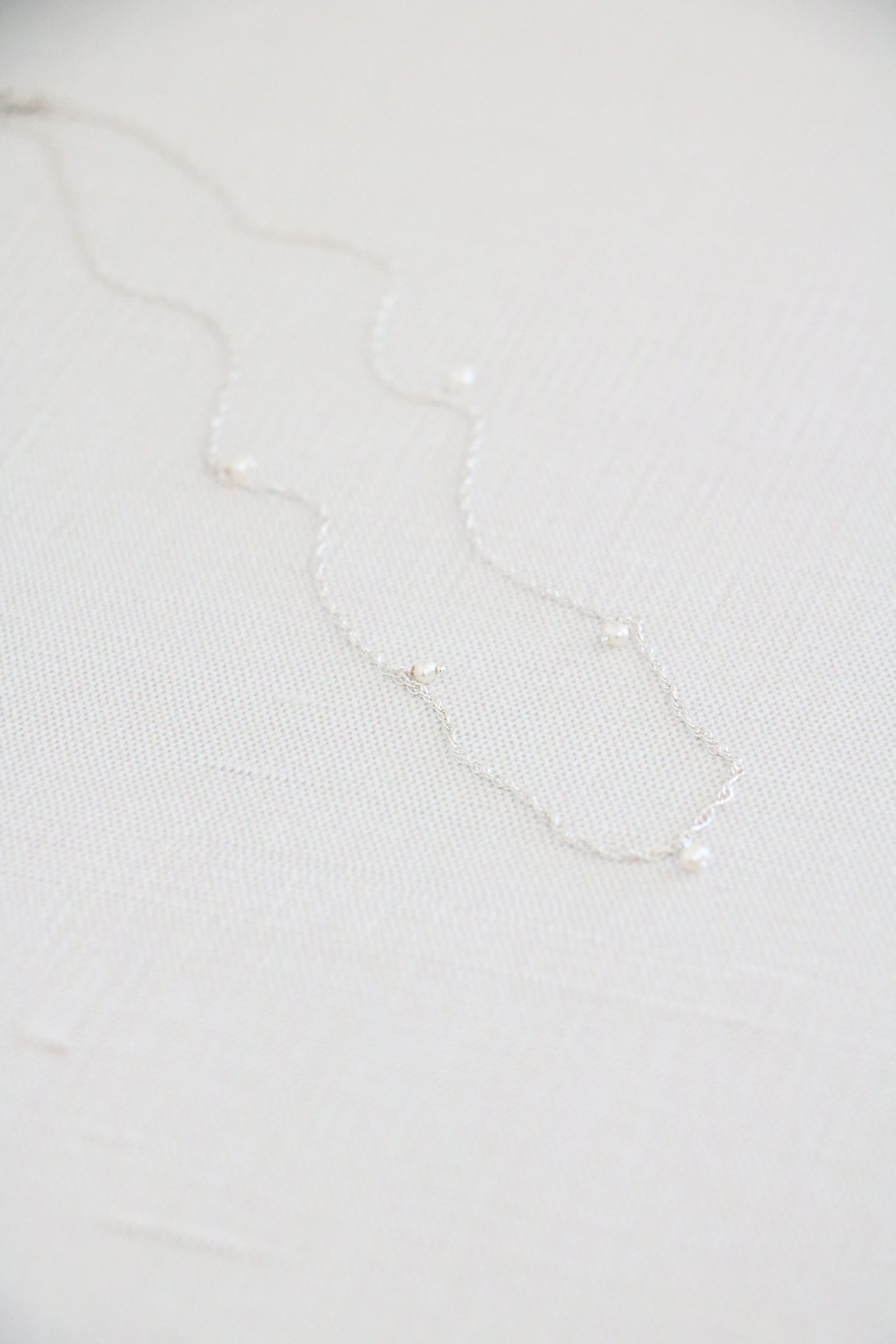 petite pearls necklace { silver   gold }