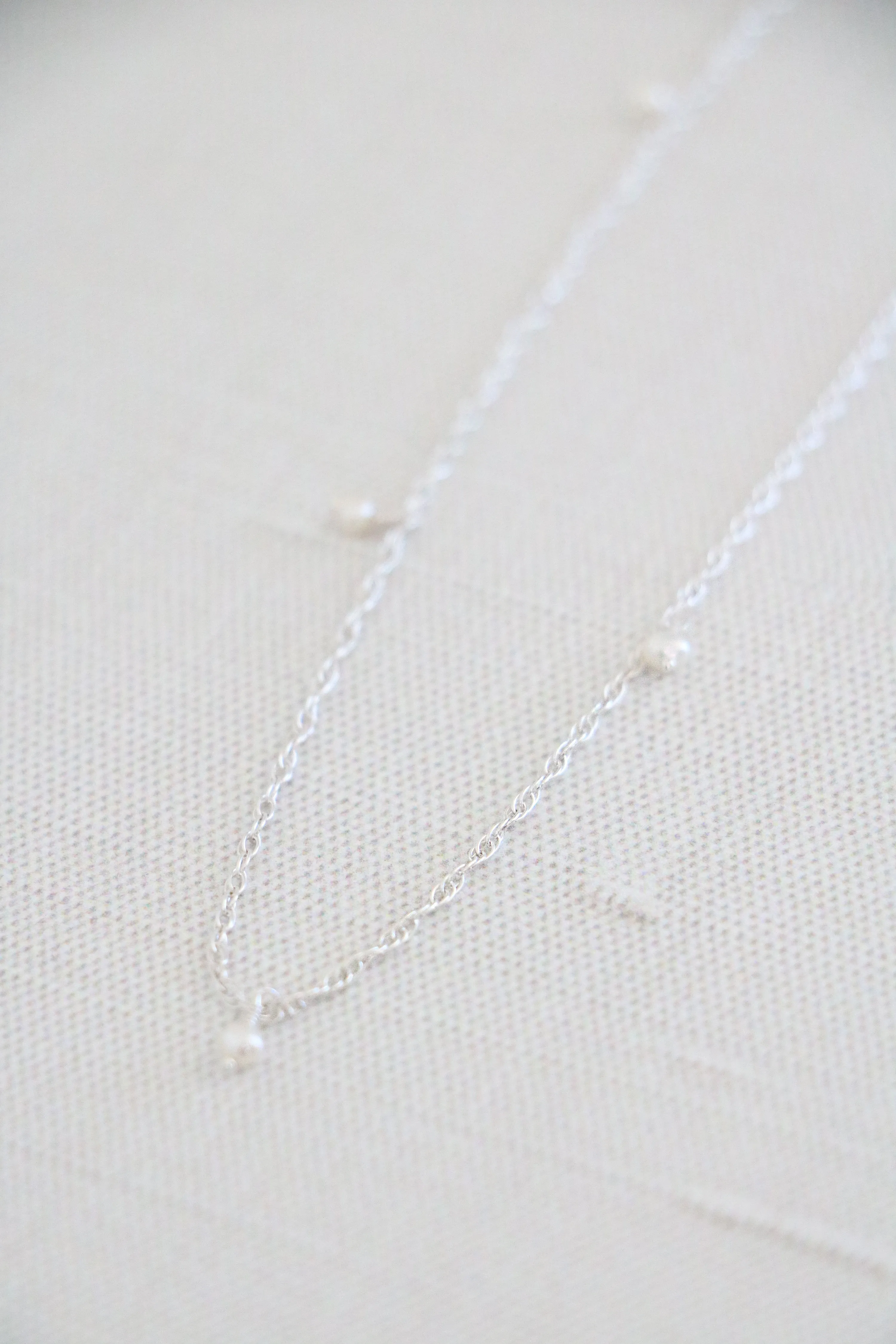 petite pearls necklace { silver   gold }