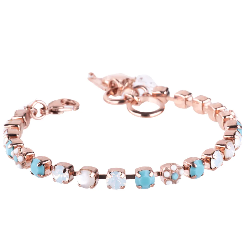 Petite Rosette Bracelet in "Aegean Coast" - Rose Gold