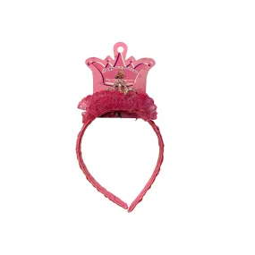 Pink Princess Tiara Headband, 1 Count