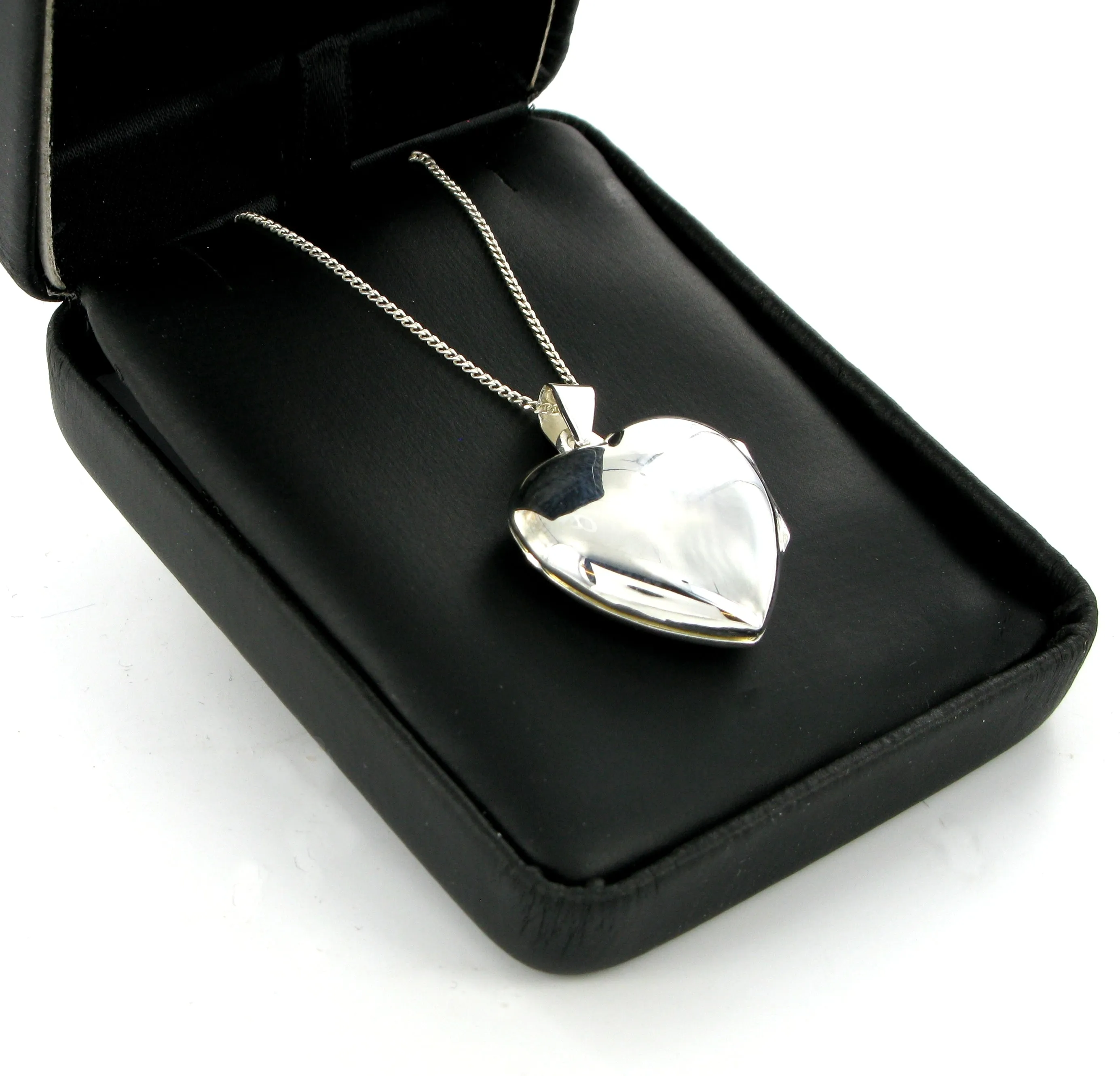 Plain Heart Locket & 18" Curb Chain