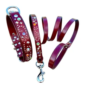 PREMADE Stargazer Crystal Dog Collar w/Matching Leash
