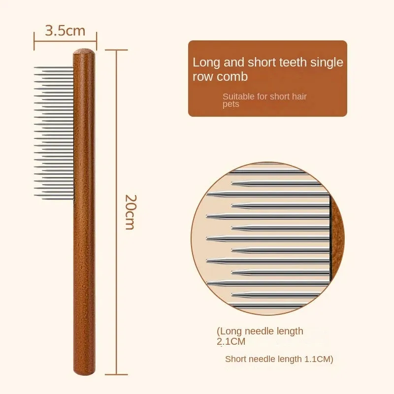 Premium Stainless Steel Cat Comb - Pet Grooming Essential
