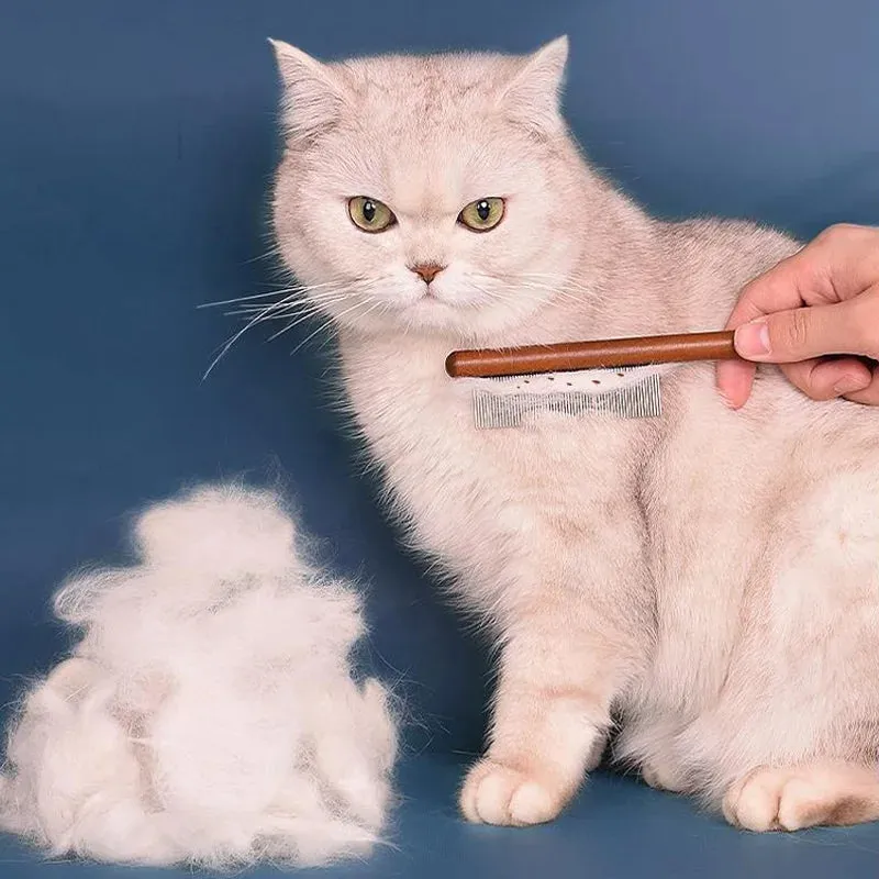 Premium Stainless Steel Cat Comb - Pet Grooming Essential