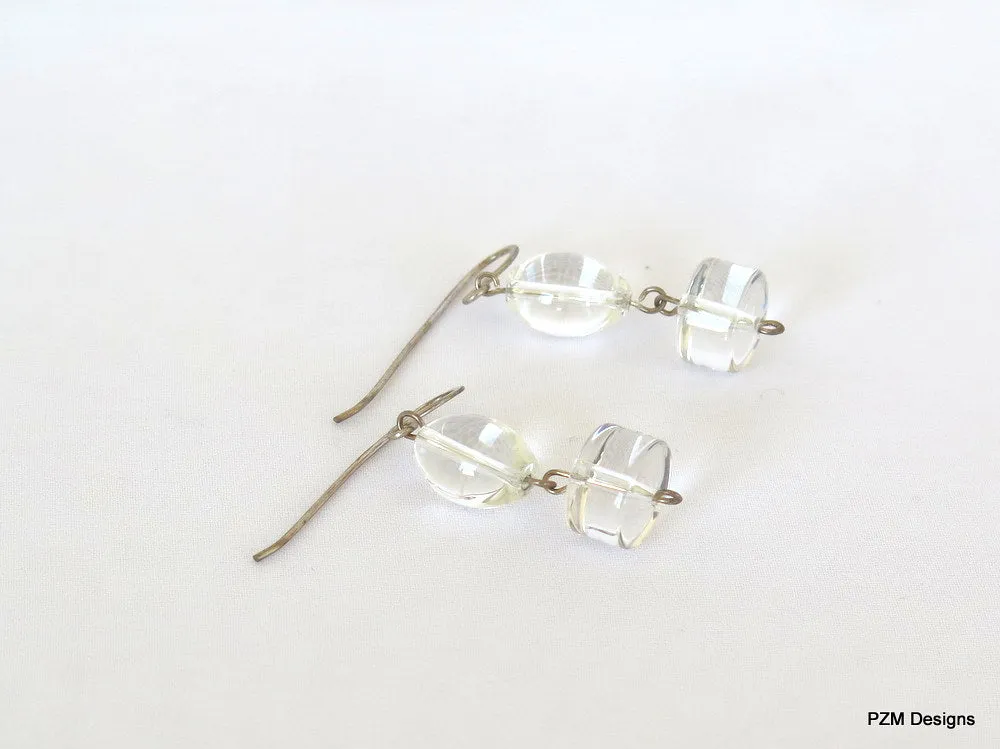 Quartz Crystal Drop Earrings, Gemstone Quartz Earrings, Gift for Her