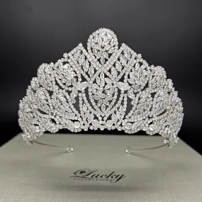 Quinceanera Tall Crown Tiara, Corona Alta, Pageant Crown, Tiara for Bride