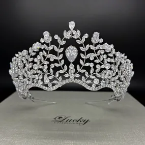 Quinceanera Tiara, Bridal Crown, Tall Crown for Quince, Wedding Crown for Bride