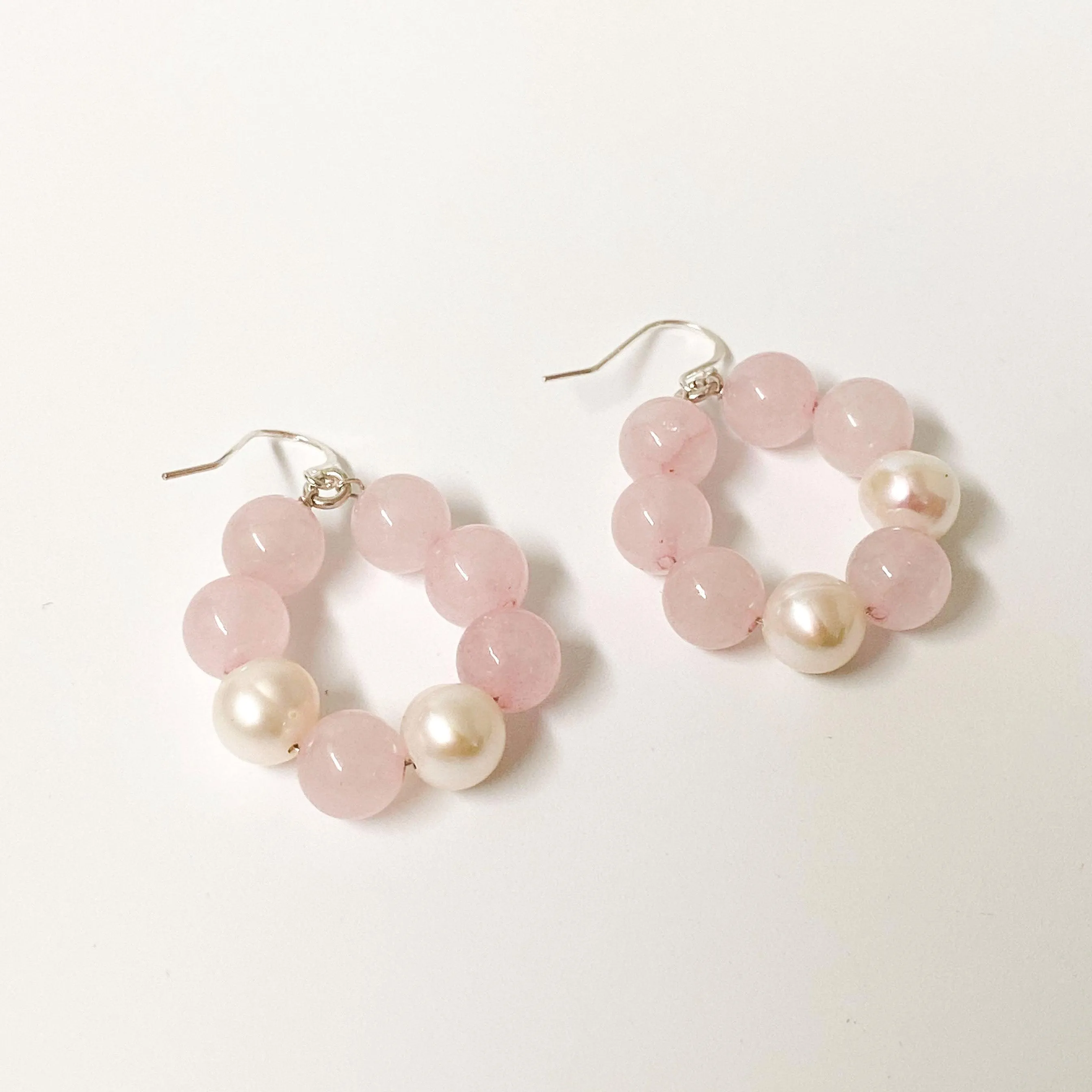 Rachel Earring | Rose Quartz