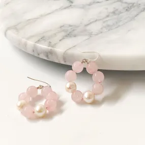 Rachel Earring | Rose Quartz