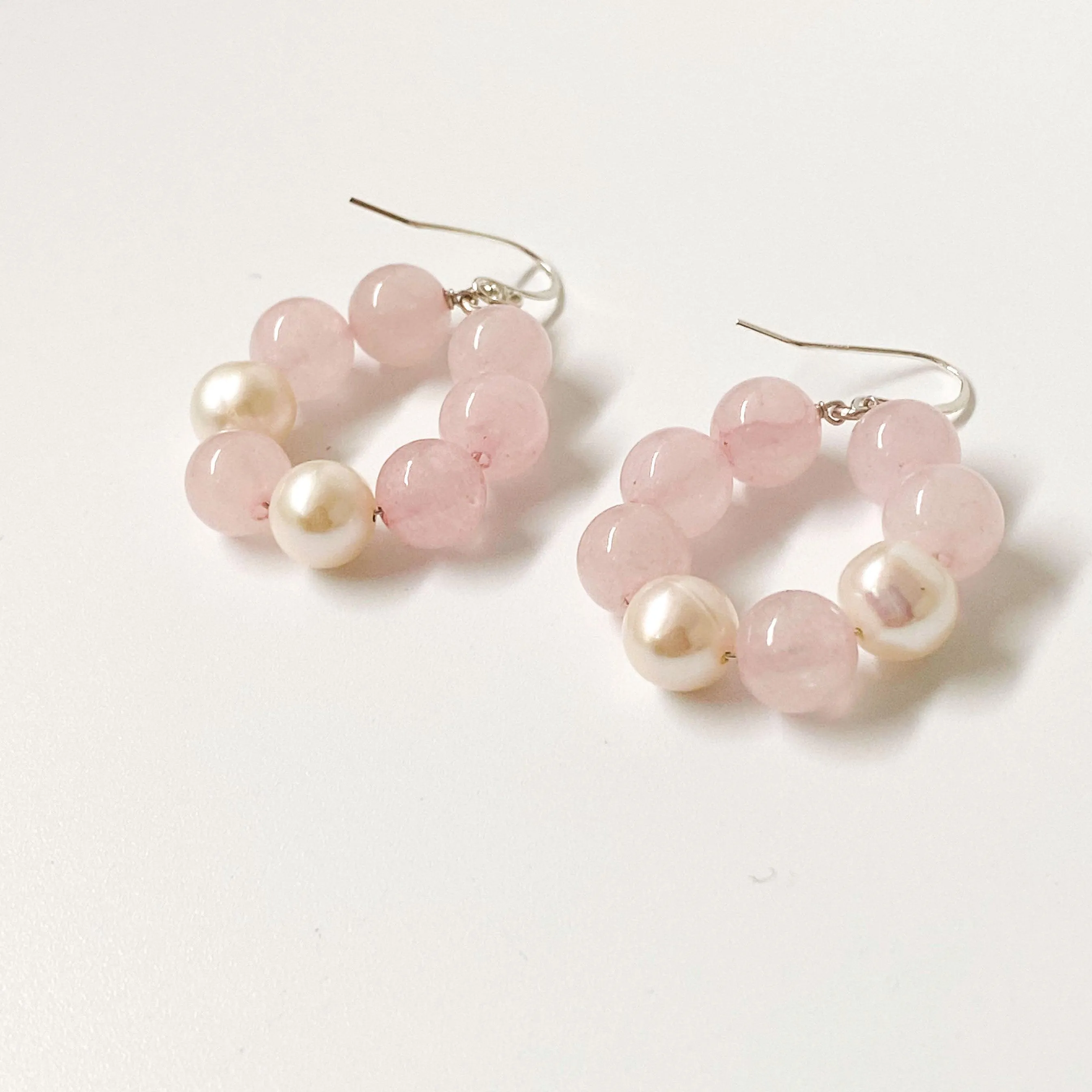 Rachel Earring | Rose Quartz