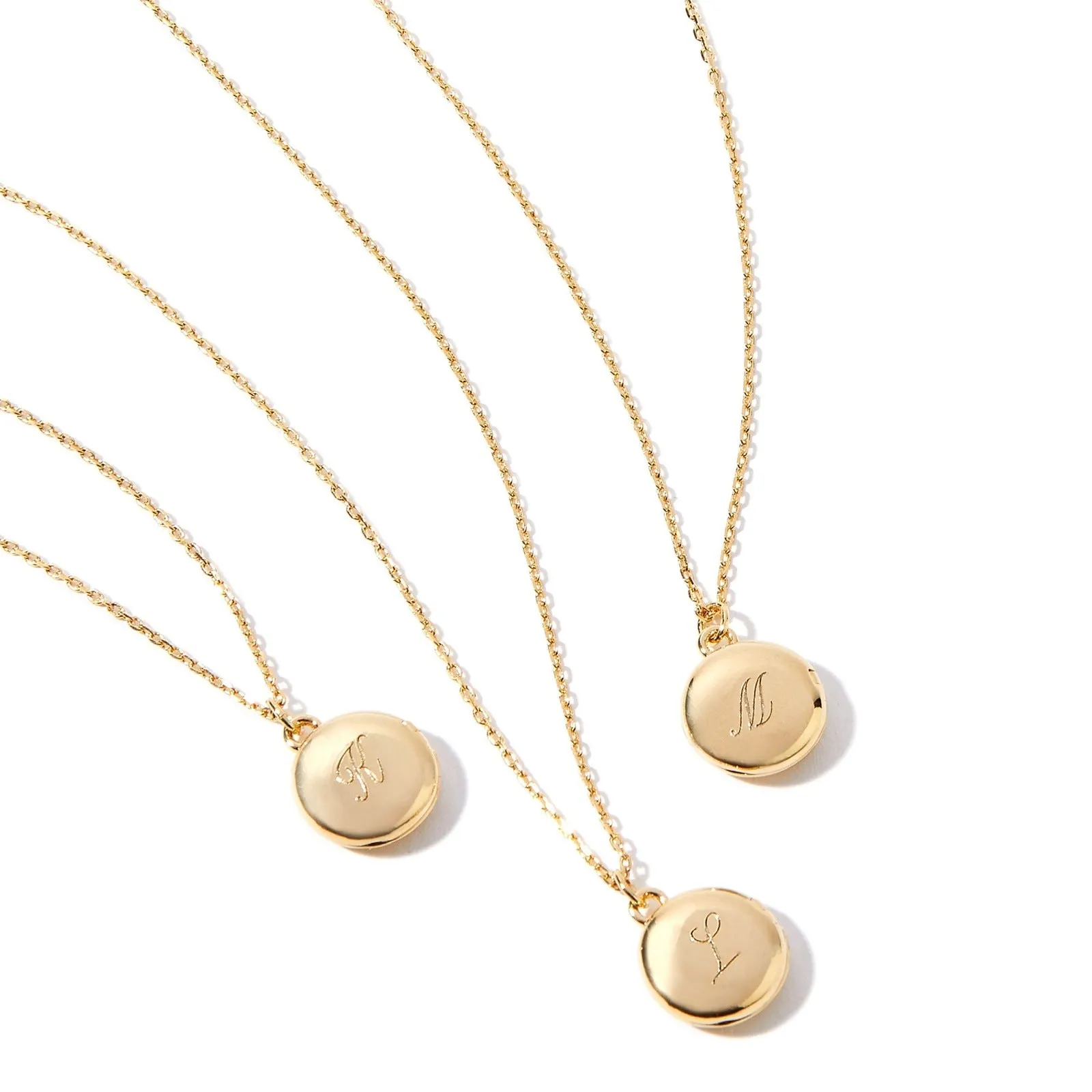 Real Gold Plated Initial Necklace Locket R For Women By Accessorize London