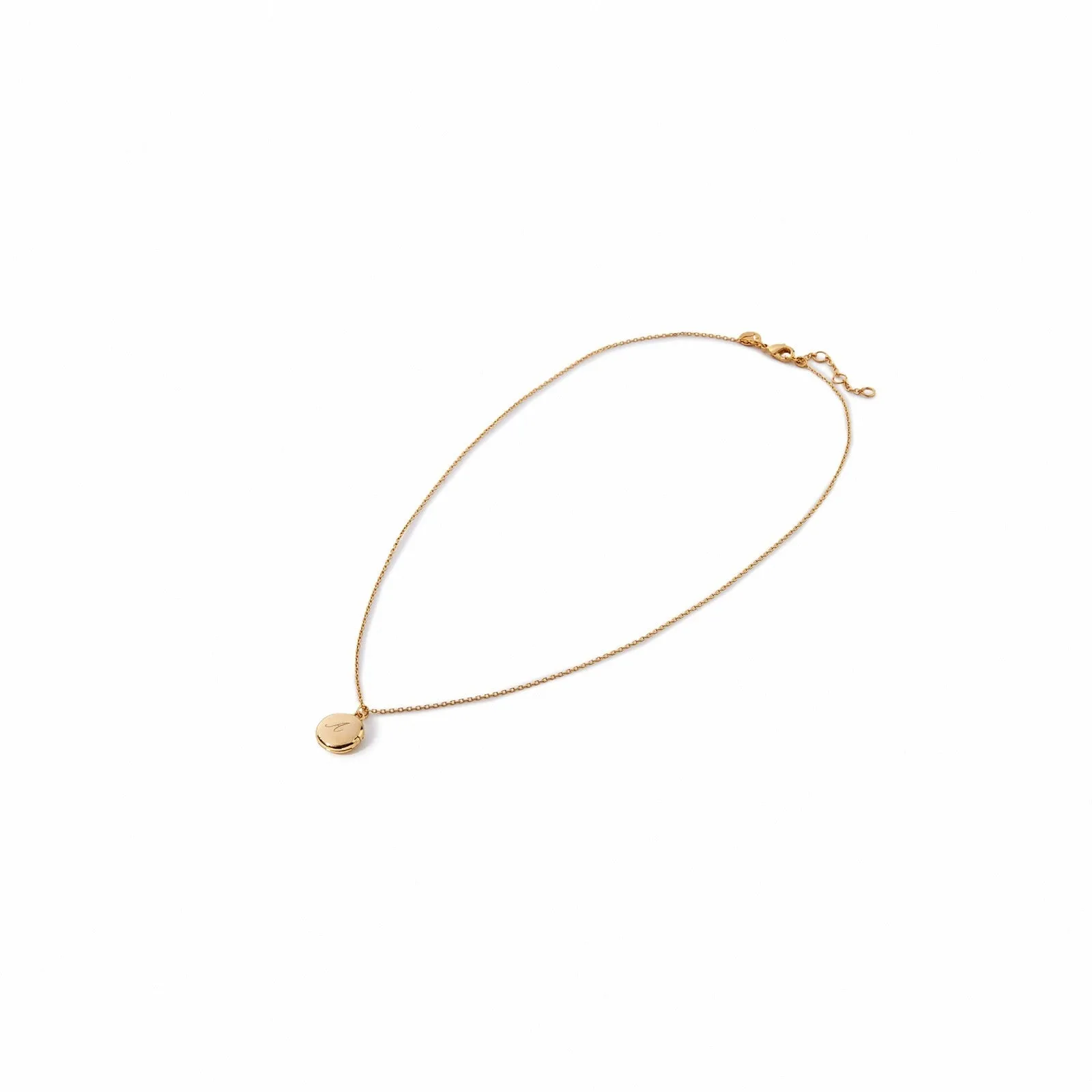 Real Gold Plated Initial Necklace Locket R For Women By Accessorize London