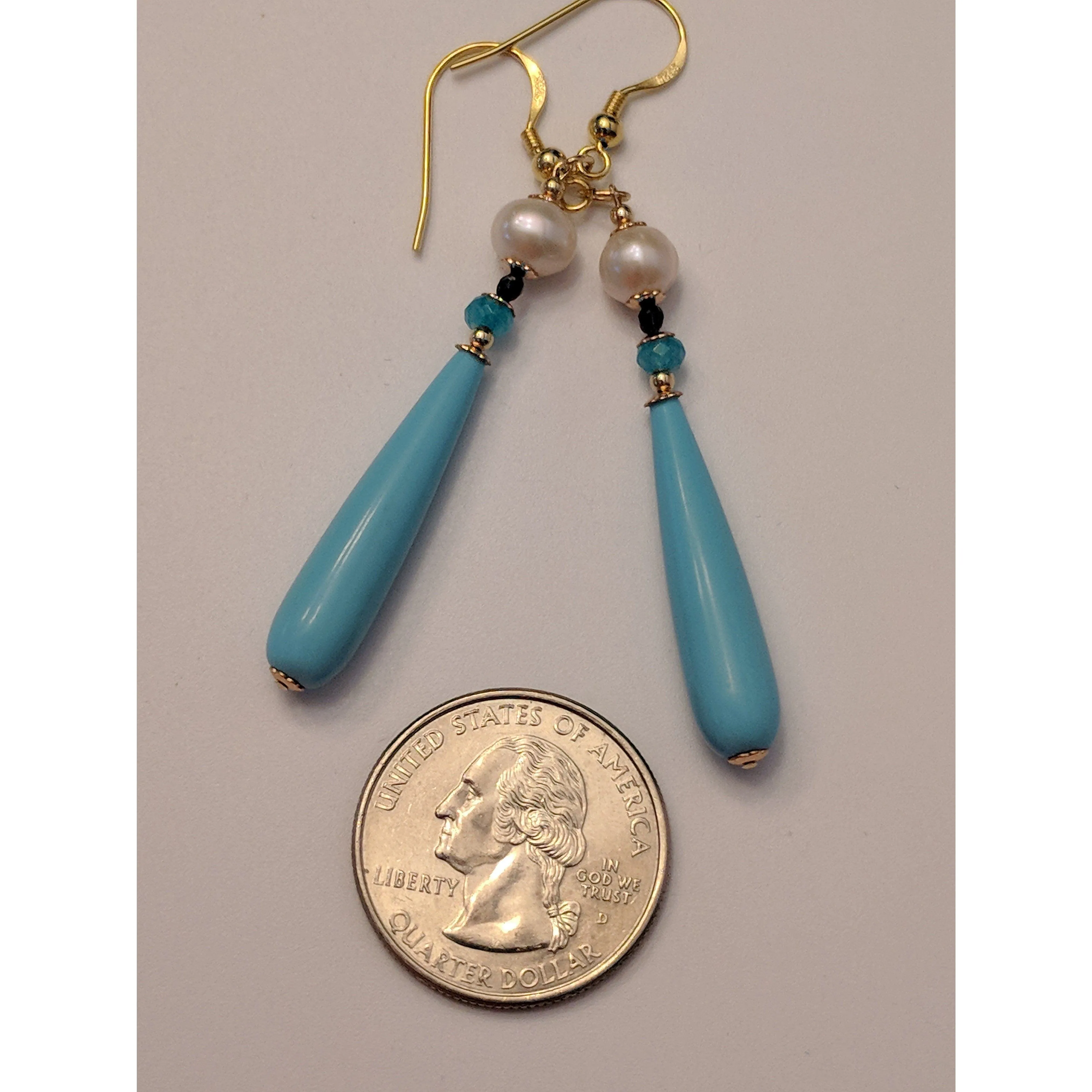 REGENZ Gemstone Earrings-Jade, Turquoise, Coral, Citrine, Pearls, Lapis HANDMADE with Love!