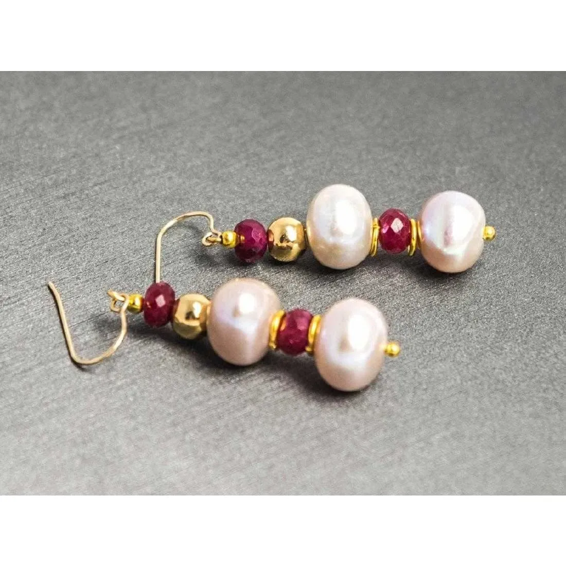 REGENZ Gemstone Earrings-Jade, Turquoise, Coral, Citrine, Pearls, Lapis HANDMADE with Love!