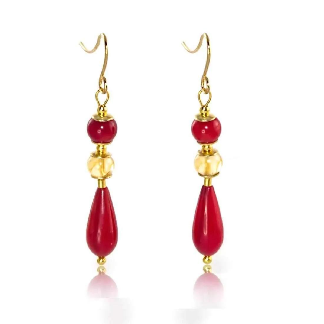 REGENZ Gemstone Earrings-Jade, Turquoise, Coral, Citrine, Pearls, Lapis HANDMADE with Love!