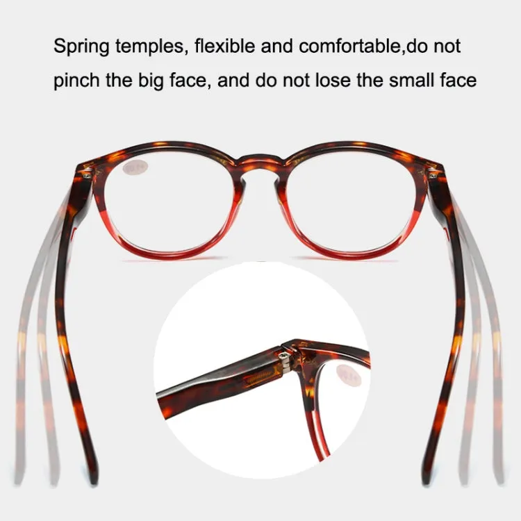 Retro Flexible Durable Portability HD Presbyopic Glasses  100(Graduate Blue)