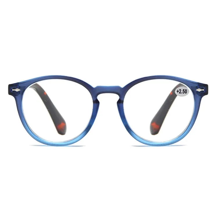 Retro Flexible Durable Portability HD Presbyopic Glasses  100(Graduate Blue)