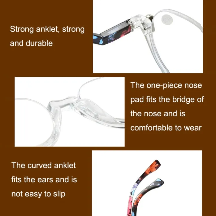 Retro Flexible Durable Portability HD Presbyopic Glasses  100(Graduate Blue)