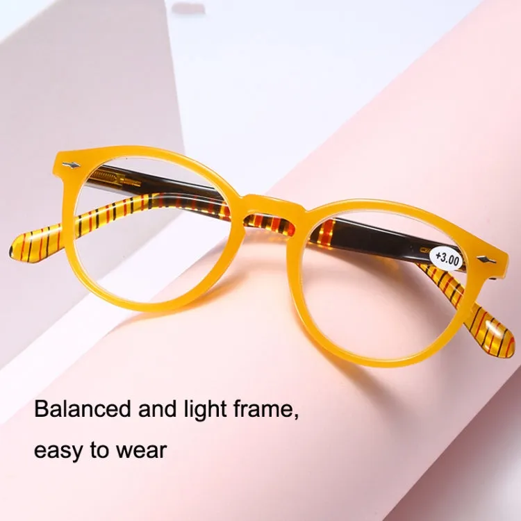 Retro Flexible Durable Portability HD Presbyopic Glasses  100(Graduate Blue)