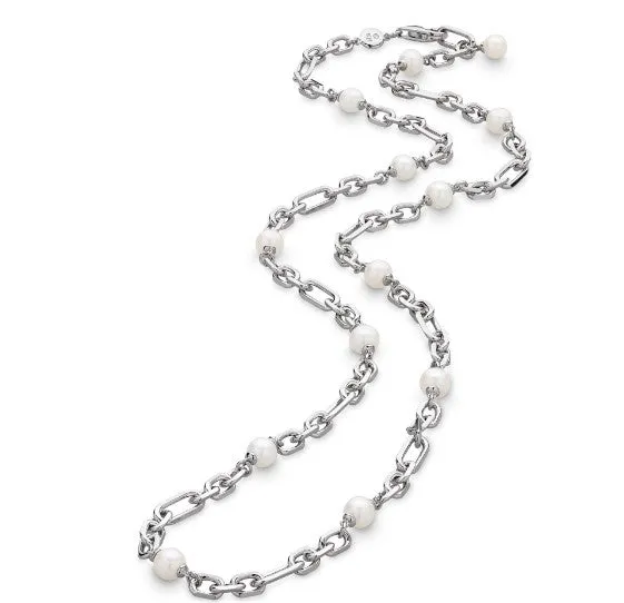 Revival Astoria Figaro Pearl Chain Link Multi Wear Station Necklace