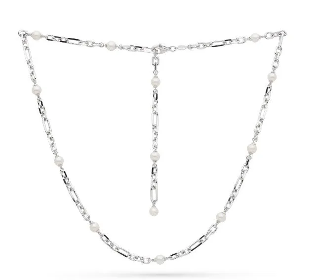 Revival Astoria Figaro Pearl Chain Link Multi Wear Station Necklace