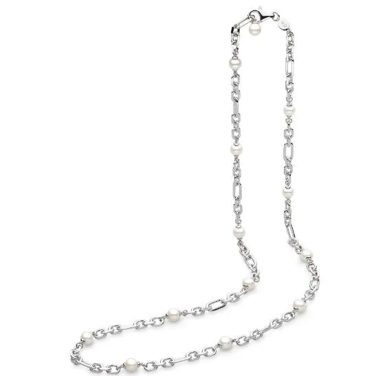 Revival Astoria Figaro Pearl Chain Link Multi Wear Station Necklace