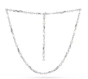 Revival Astoria Figaro Pearl Chain Link Multi Wear Station Necklace