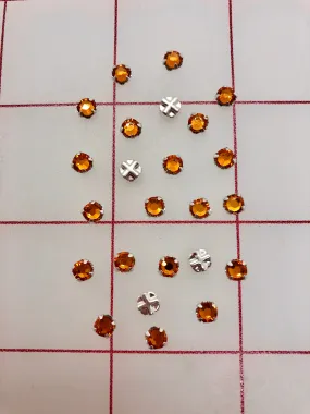 Rhinestones - 16SS Swarovski Rose Montees Topaz