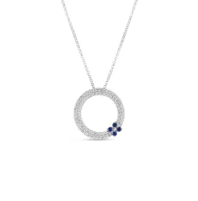 Roberto Coin Love in Verona White Gold Sapphire and Diamond Pendant