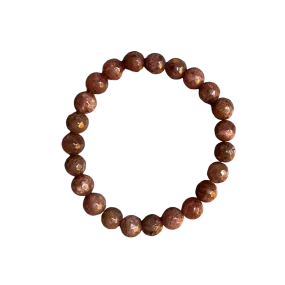 Rose Brown Faceted Jade Plain 8mm