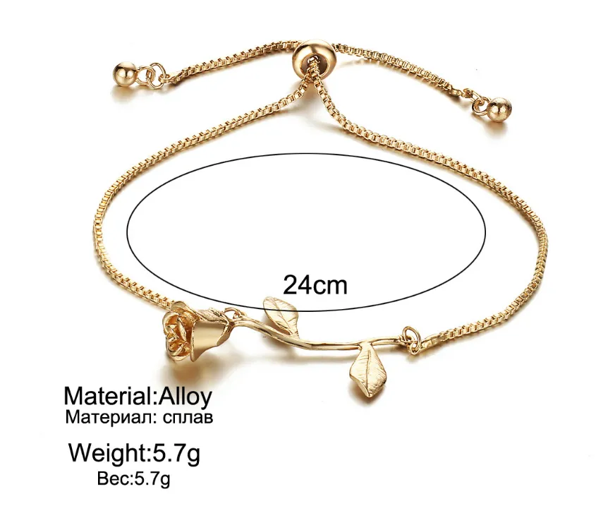 Rose push-pull bracelet