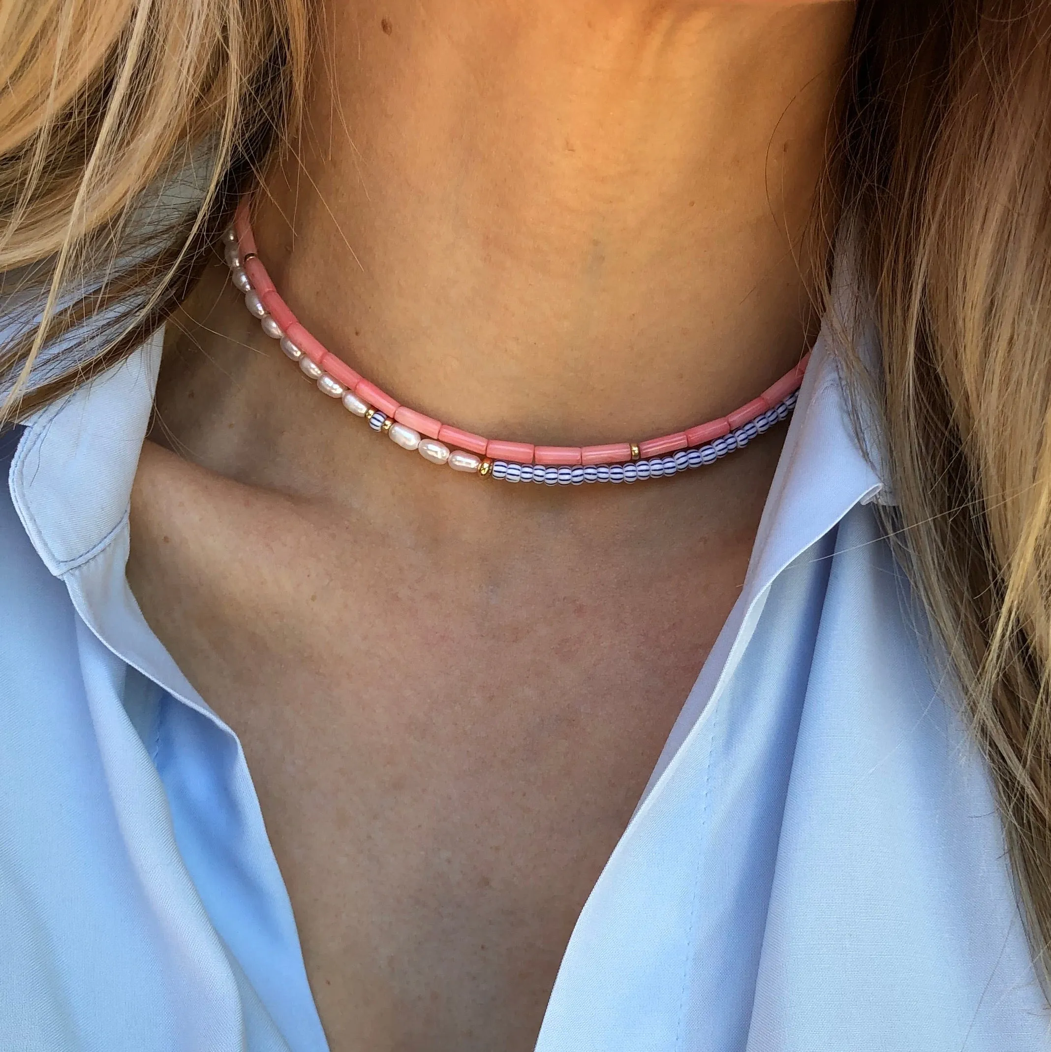 Santorini Pearl Necklace