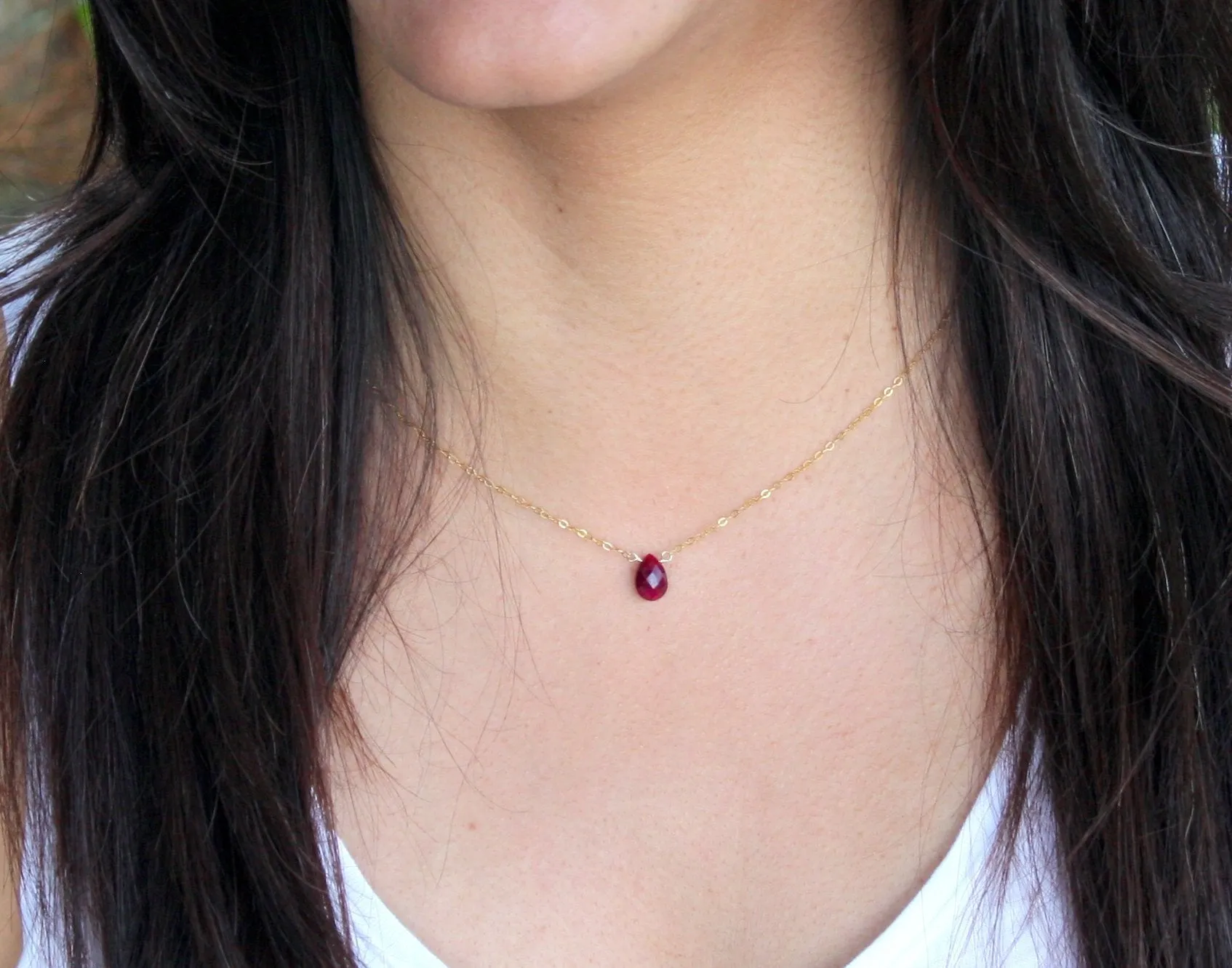 Sapphire Small Pendant Necklace