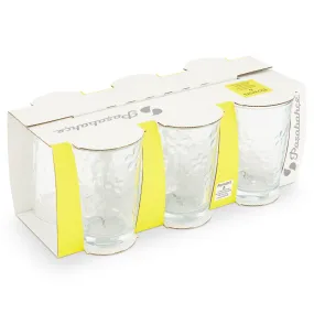 Set of 6 Flower Drinking Glasses - 20CL