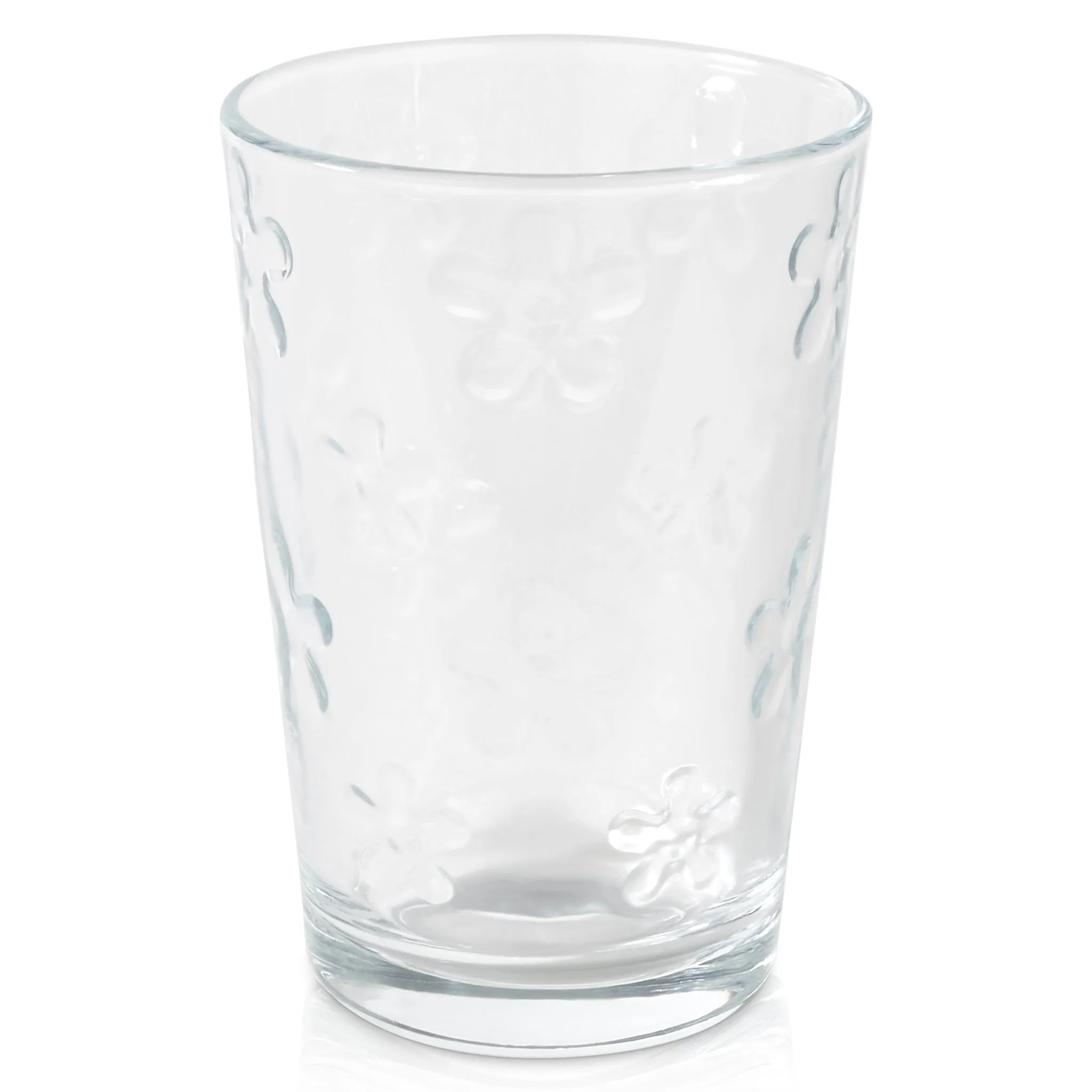 Set of 6 Flower Drinking Glasses - 20CL