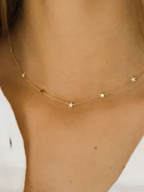 Shooting Star Necklace | 14K Gold