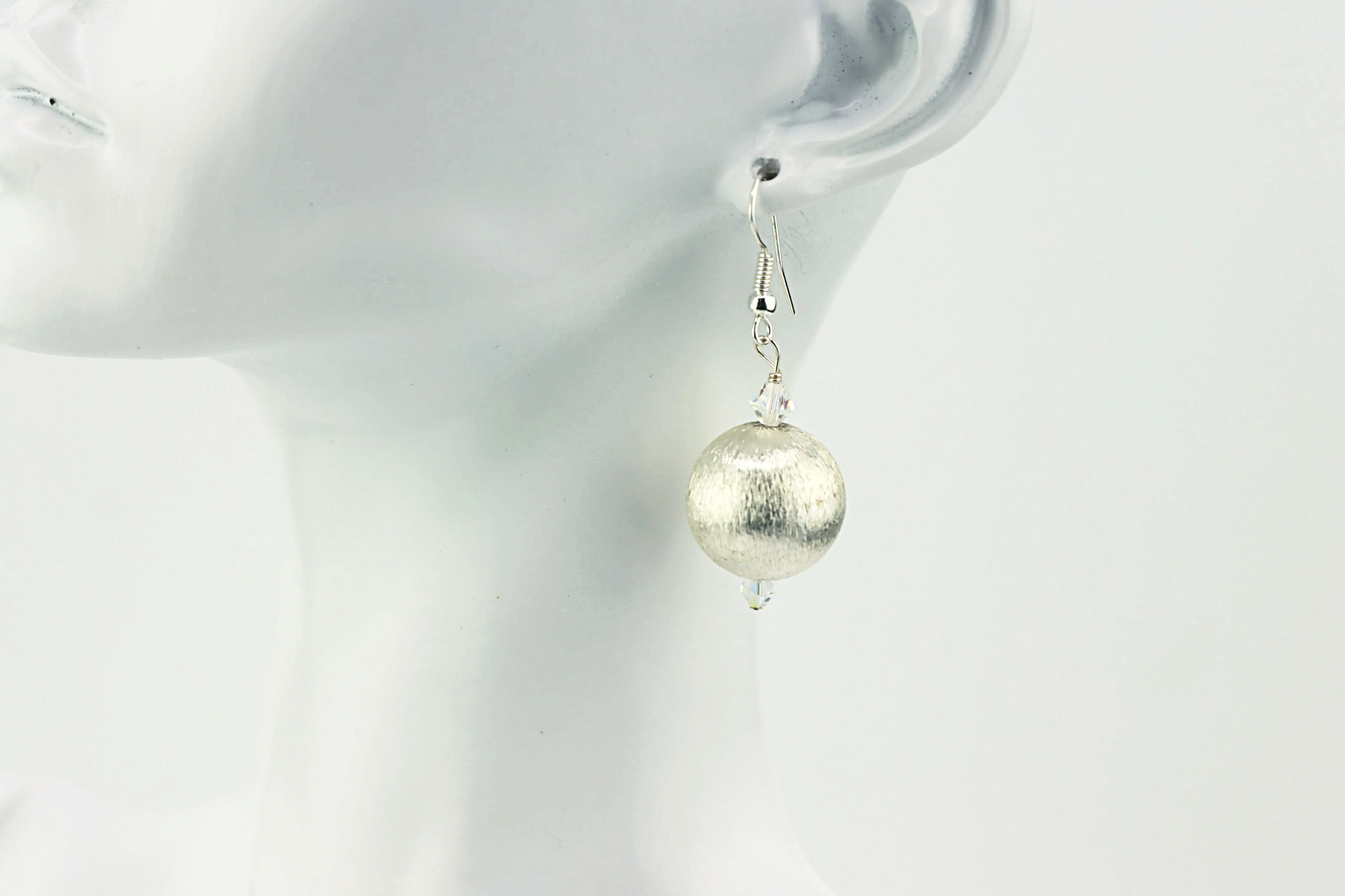 Silver Blue Chain Earrings