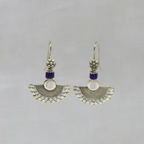 Silver Wirework Small Fan Earrings