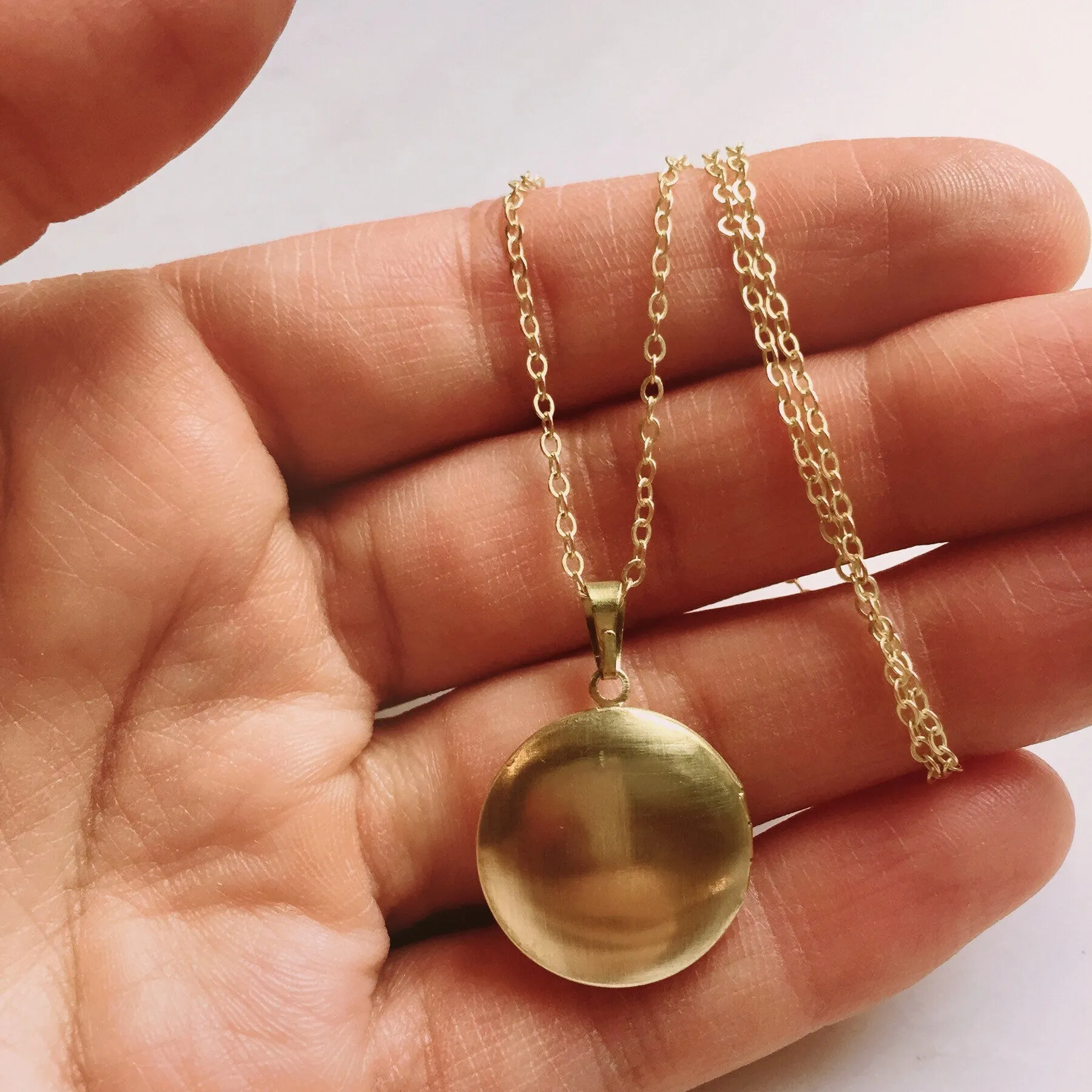 Simple Tiny Gold Locket